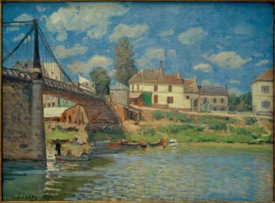 Die Brücke von Villeneuve-La-Garenne von Alfred Sisley
