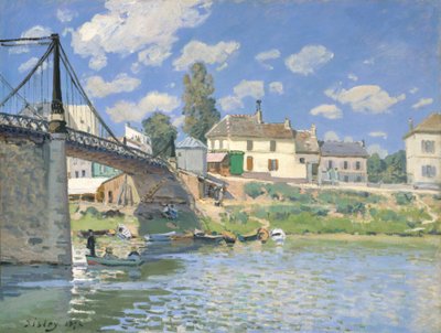 Die Brücke bei Villeneuve-la-Garenne von Alfred Sisley