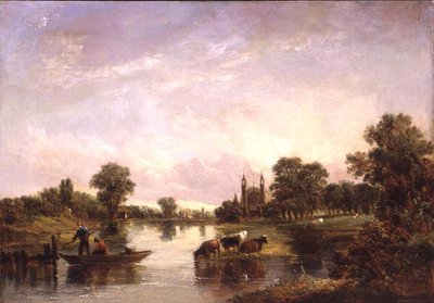 Blick auf das Eton College von der Themse von Alfred Vickers