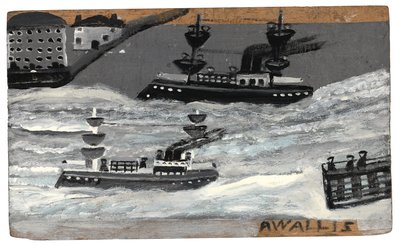 Kanonenboote im Krieg, um 1855-1942 von Alfred Wallis