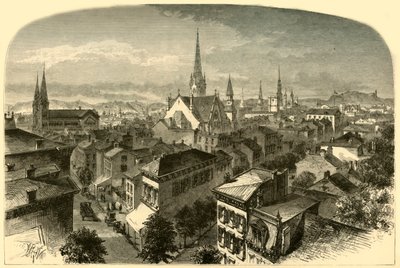 Cincinnati, Blick vom Carlisle Hotel von Alfred Rudolph Waud