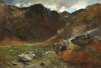Ein sumpfiges Tal aus der Natur von Alfred William Hunt