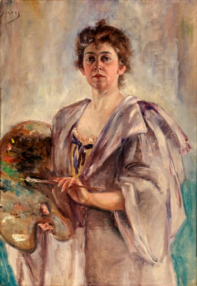 Selbstporträt im Malerkittel von Alice Pike Barney