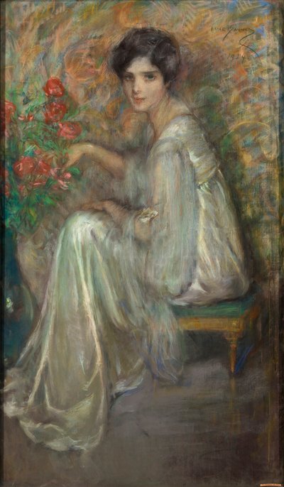 Junge Frau mit Rosen von Alice Pike Barney