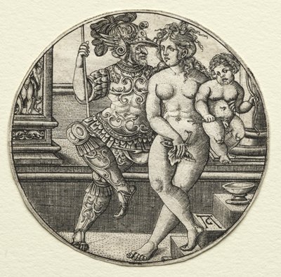 Mars, Venus und Amor, 1520er Jahre von Allaert Claesz