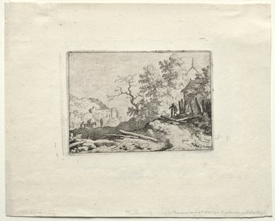 Die Hütte mit dem rustikalen Zaun von Allart van Everdingen
