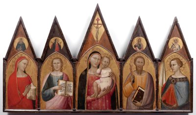 Madonna mit Kind und Heiligen von Allegretto Nuzi