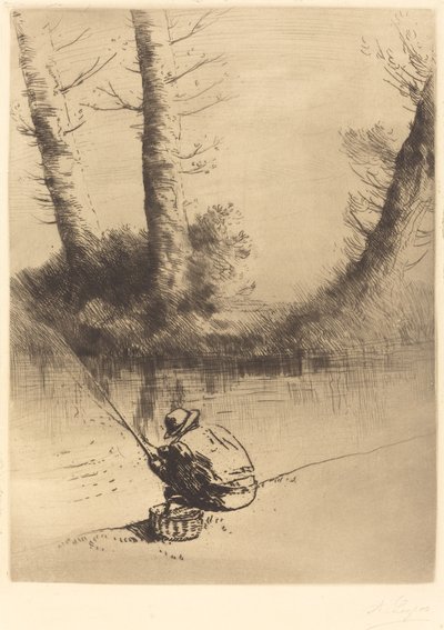 Angler (Le pêcheur à la ligne) von Alphonse Legros