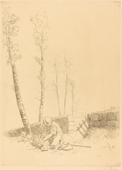 Das gefundene Schaf Le mouton retrouvé von Alphonse Legros