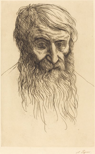 Kopf eines Philosophen Tête de philosophe von Alphonse Legros