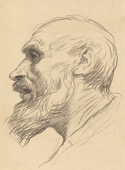 Kopf eines alten Mannes von Alphonse Legros