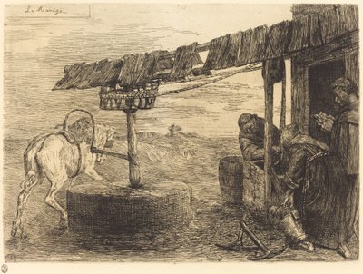 Pferdebetriebene Mühle von Alphonse Legros