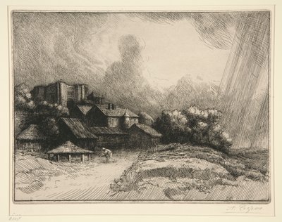 Der Bauernhof von l von Alphonse Legros