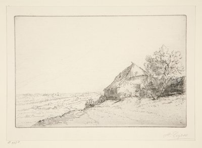 Hütte auf dem Hügel von Alphonse Legros