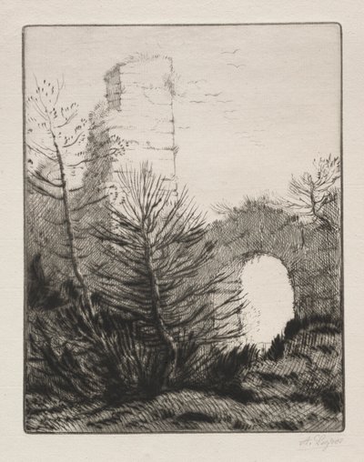 Ruinen eines Klosters von Alphonse Legros