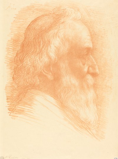Selbstporträt, 10. Platte von Alphonse Legros