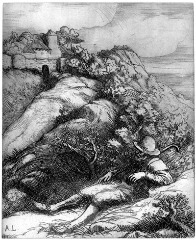 Rastender Schäfer, um 1860-1910, 1924 von Alphonse Legros