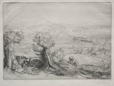 Erinnerung an ein Tal in Burgund von Alphonse Legros