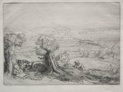 Souvenir einer Tal in Burgund von Alphonse Legros