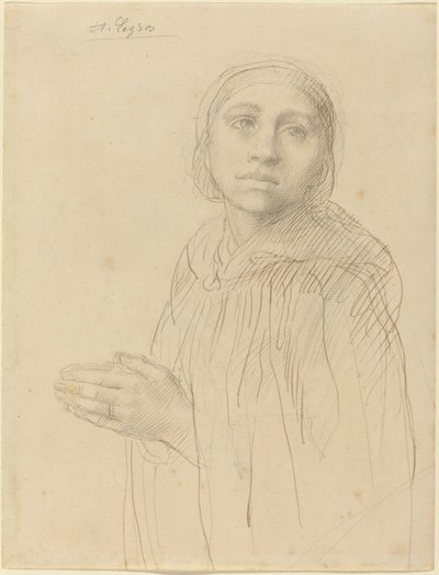 Studie einer betenden Frau von Alphonse Legros