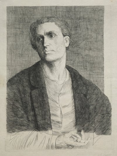 Studie eines Männerkopfes von Alphonse Legros