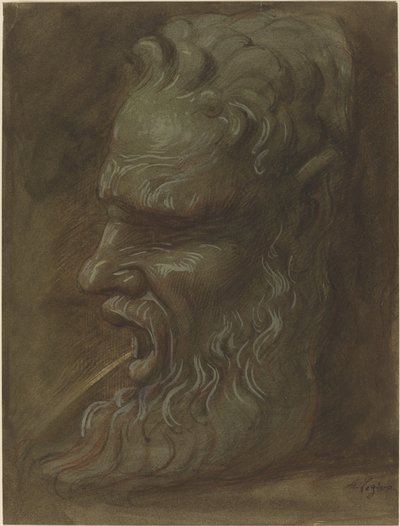 Studie einer Maske von Alphonse Legros
