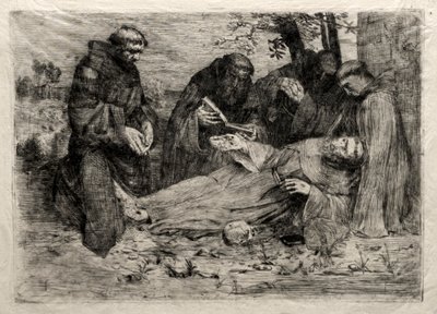Der Tod des Heiligen Franziskus von Alphonse Legros