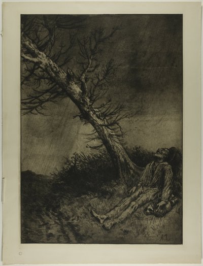 Der Tod des Vagabunden von Alphonse Legros