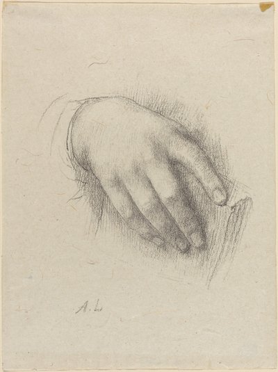 Die Hand der Tochter des Künstlers von Alphonse Legros