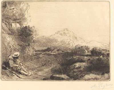 Reisender ruht Repos du voyageur von Alphonse Legros