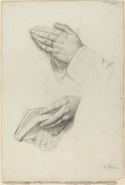 Zwei Studien von Händen von Alphonse Legros