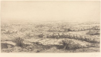 Tal in Burgund Une vallée en Bourgogne von Alphonse Legros