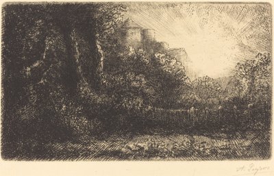 Ansicht eines Schlosses Chateau de Poillet von Alphonse Legros