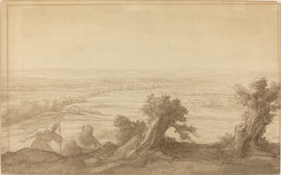 Blick über flaches Land von Alphonse Legros