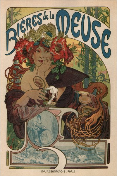 Bières der Maas von Alphonse Marie Mucha