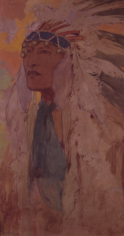 Der Indianer, 1904 von Alphonse Mucha