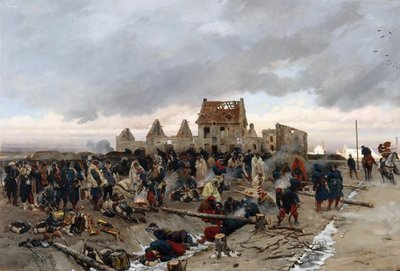 Biwak bei Le Bourget von Alphonse Marie de Neuville