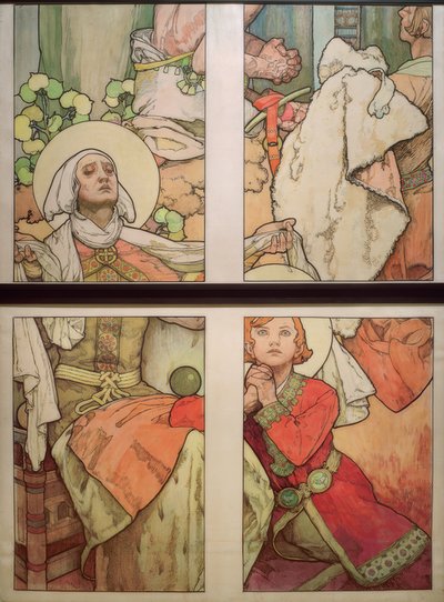 Fenster von St. Veit in Prag von Alphonse Mucha