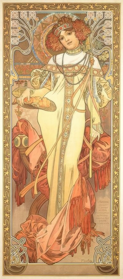 Der Herbst von Alphonse Mucha
