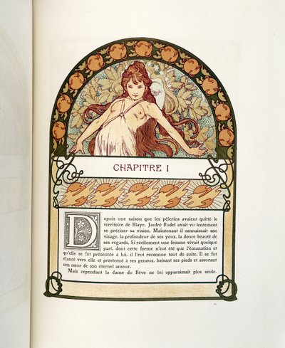 Seite aus Ilsee, Prinzessin von Tripolis, 1897 von Alphonse Mucha