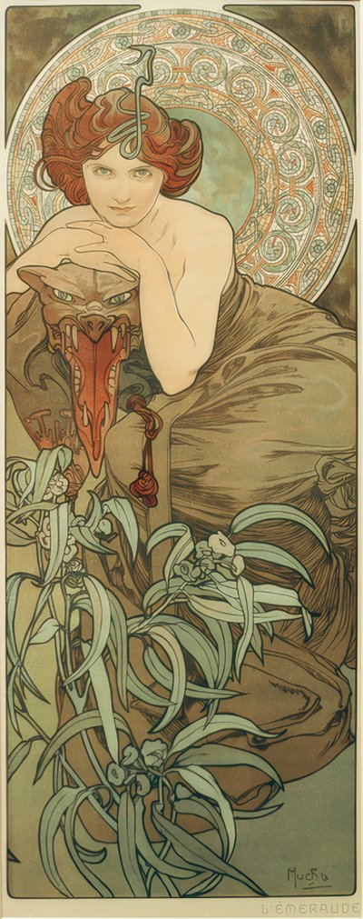 Smaragd von Alphonse Mucha