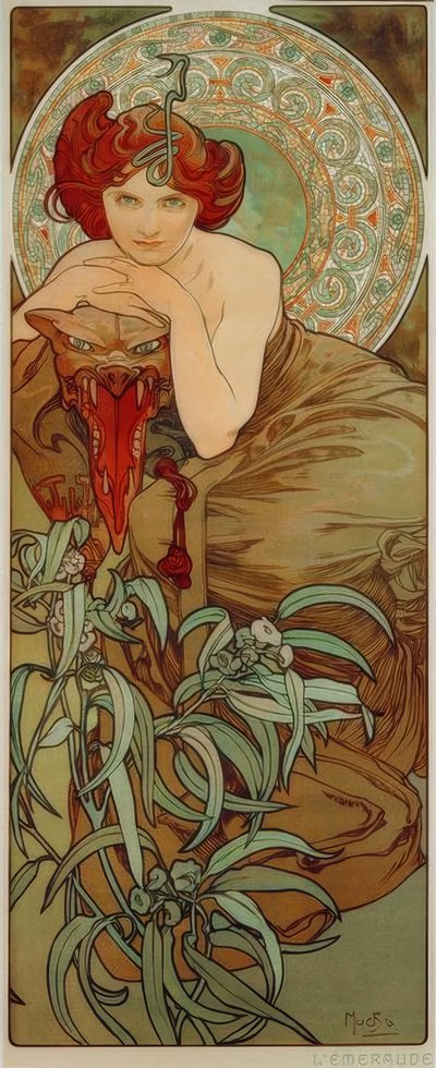 Smaragd von Alphonse Mucha