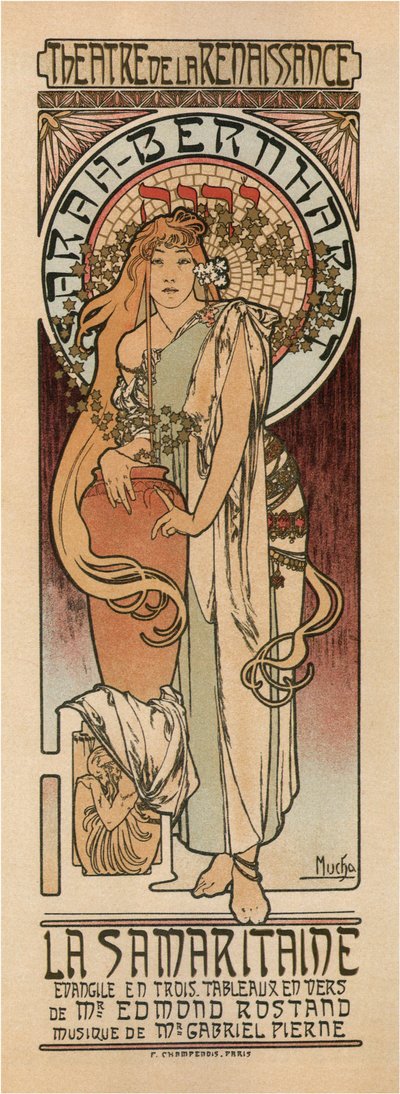 Frau von Samaria Poster von Alphonse Mucha