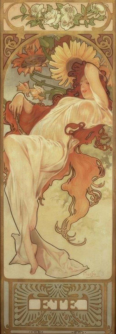 Sommer von Alphonse Mucha