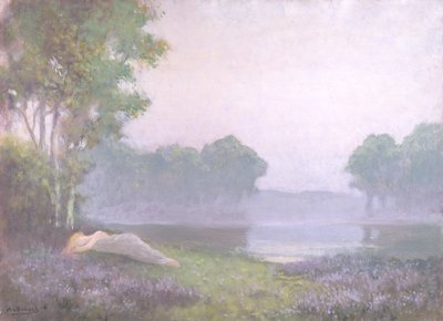 Schlafend im Heidekraut, Morgen, 1935 von Alphonse Osbert