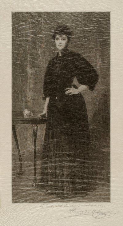 Eine Dame in Schwarz von Alsace Henry Wolf