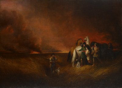 Die Prärie in Flammen, 1827 von Alvan Fisher
