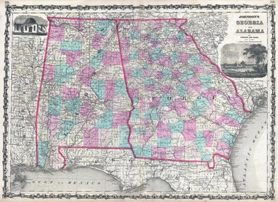 Johnsons Georgia und Alabama von Alvin Jewett Johnson