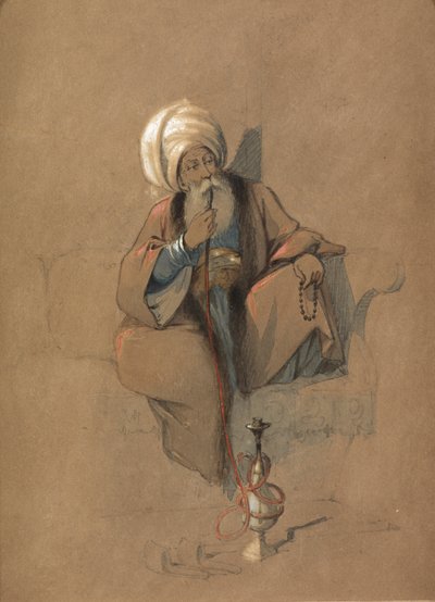 Ein Huqqa-Raucher von Amadeo Preziosi