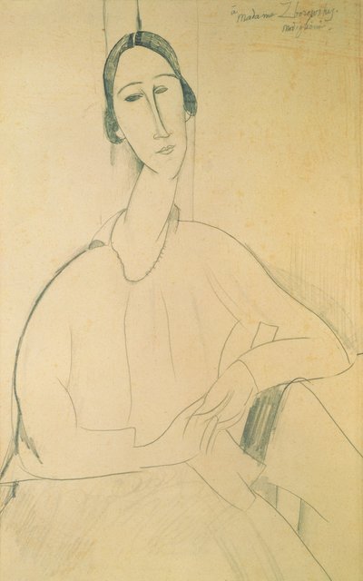 Hanka Zborowska, ca. 1917 von Amedeo Modigliani